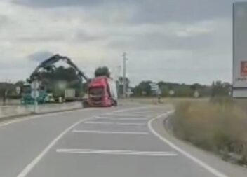 Camião despista-se em Castelo Branco