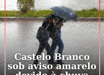 Castelo Branco sob aviso amarelo devido à chuva