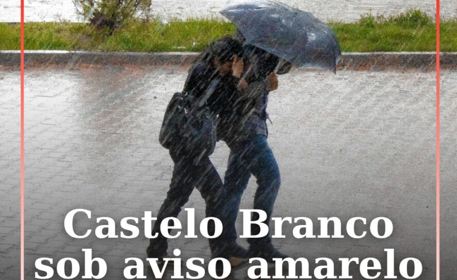 Castelo Branco sob aviso amarelo devido à chuva
