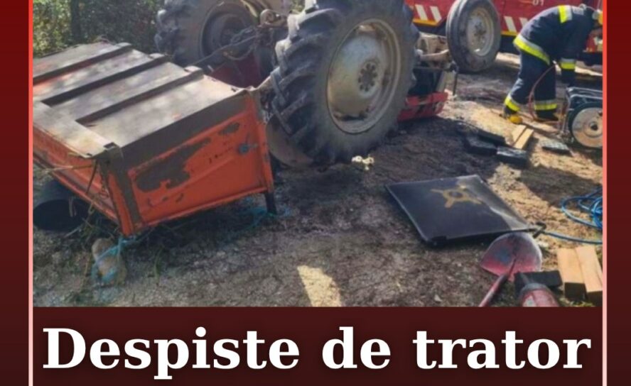 Despiste de trator no Fundão deixa vítima encarcerada