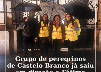Este grupo de peregrinos de Castelo Branco saiu às cinco da manhã deste domingo