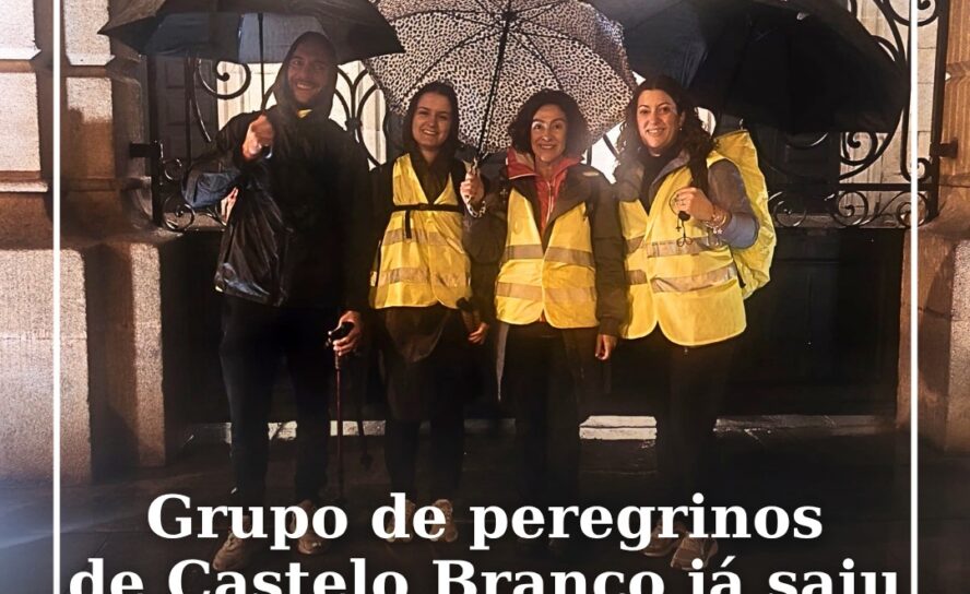 Este grupo de peregrinos de Castelo Branco saiu às cinco da manhã deste domingo