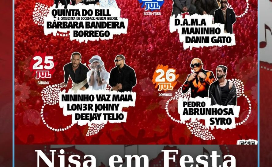 Já é conhecido o cartaz oficial do Nisa em Festa 2026.