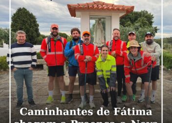 O Grupo de Caminhantes de Fátima chegou este sábado, 9 de maio
