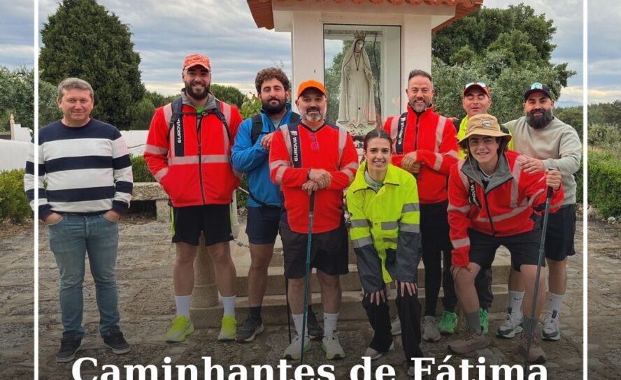 O Grupo de Caminhantes de Fátima chegou este sábado, 9 de maio