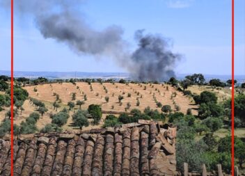 O alerta para o incêndio na localidade da Mata