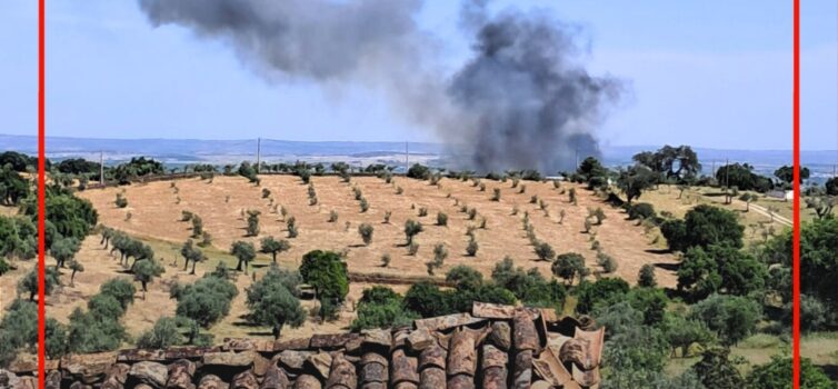 O alerta para o incêndio na localidade da Mata, no concelho de Castelo Branco