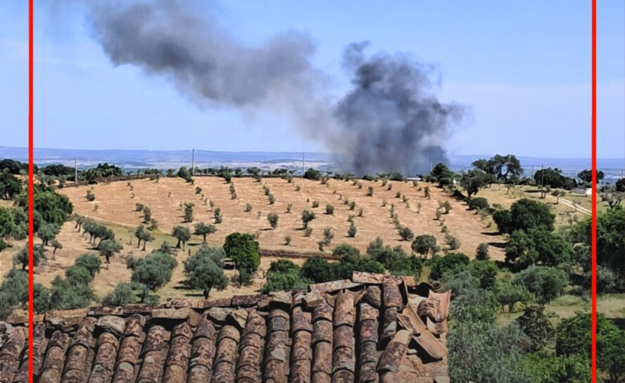 O alerta para o incêndio na localidade da Mata, no concelho de Castelo Branco