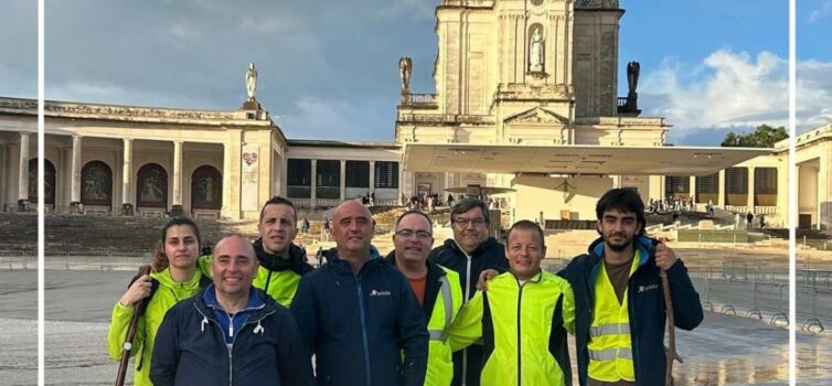 O grupo de peregrinos Nossa Senhora de Fátima que seguia diretamente para Fátima