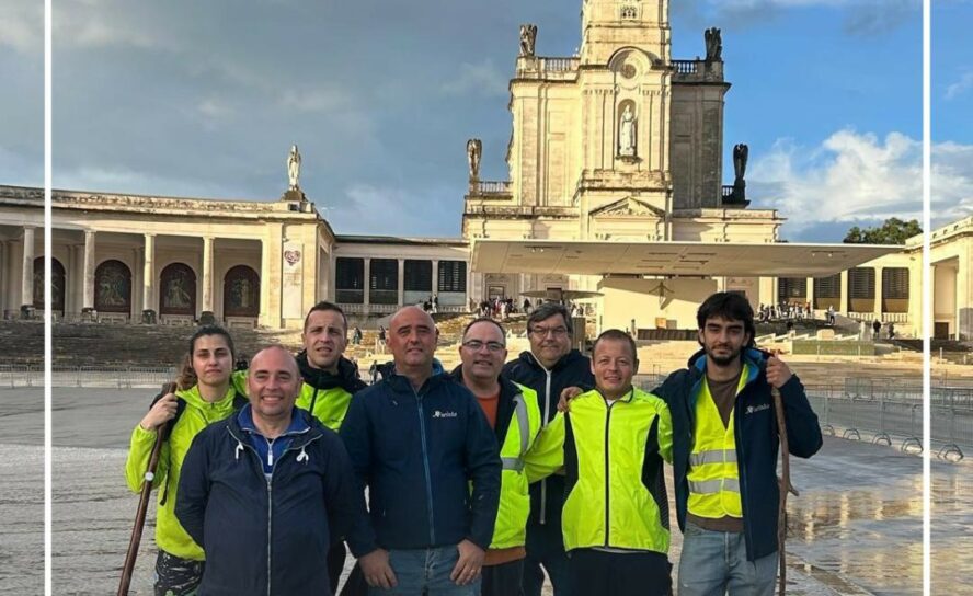 O grupo de peregrinos Nossa Senhora de Fátima que seguia diretamente para Fátima