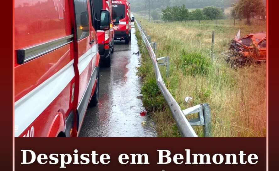 Um despiste de uma viatura ligeira provocou três feridos na manhã deste sábado,