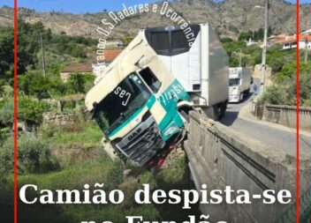 Um veículo pesado de mercadorias despistou-se na manhã desta quarta-feira