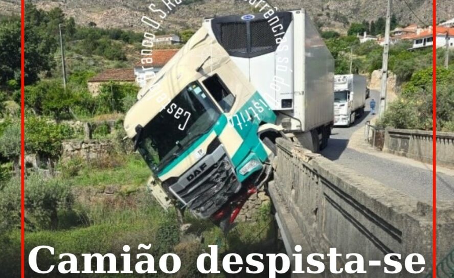 Um veículo pesado de mercadorias despistou-se na manhã desta quarta-feira