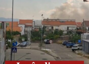 O alerta para o incêndio em zona de povoamento florestal