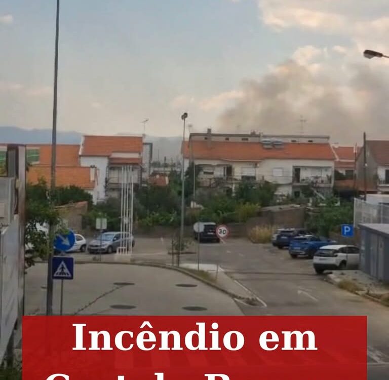 O alerta para o incêndio em zona de povoamento florestal