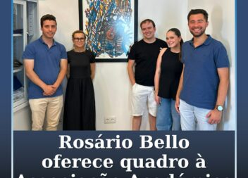 A artista plástica Rosário Bello ofereceu uma das suas mais recentes obras “Capa