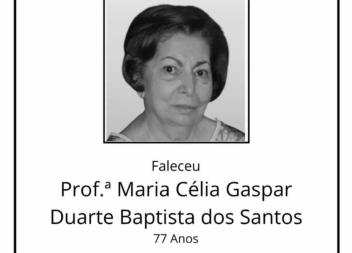 Faleceu a  Prof.ª Maria Célia Gaspar Duarte Baptista dos Santos de 77  anos