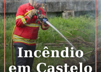 Incêndio em mato no Bairro do Valongo
