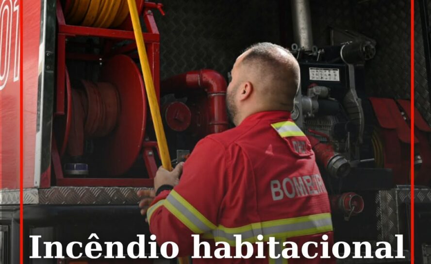 Incêndio habitacional mobiliza bombeiros na Boidobra