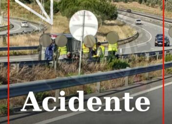 O alerta para o despiste de um veículo ligeiro de nove lugares na A23, km 48,8,
