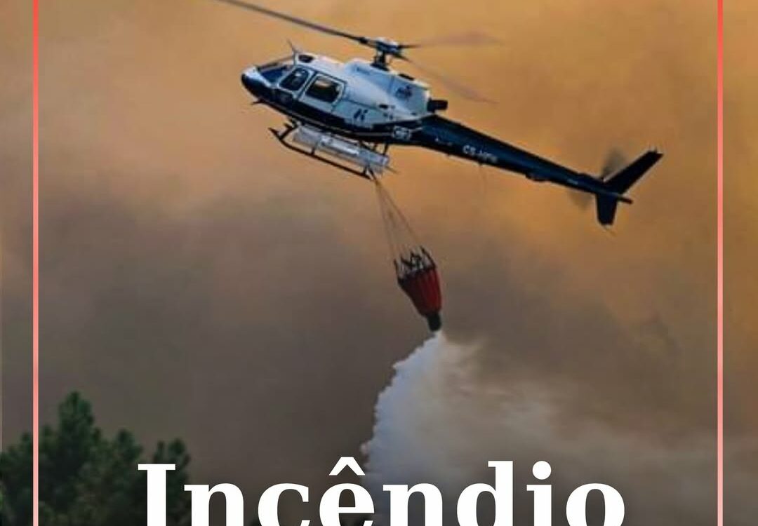O alerta para o incêndio em zona de mato pertencente á União de Freguesias de Va