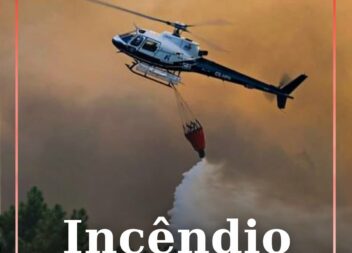 O alerta para o incêndio em zona de mato pertencente á União de Freguesias de Va