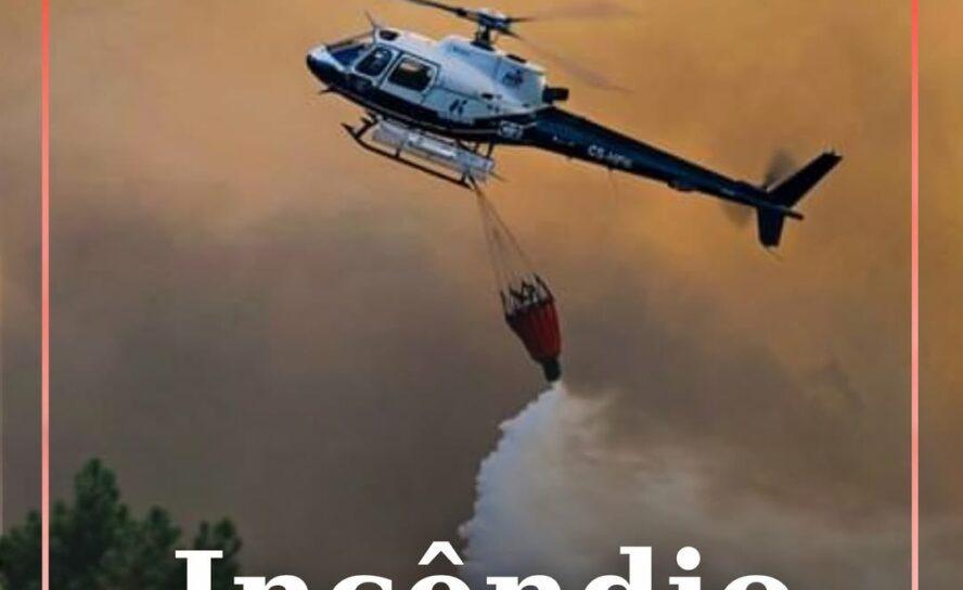 O alerta para o incêndio em zona de mato pertencente á União de Freguesias de Va