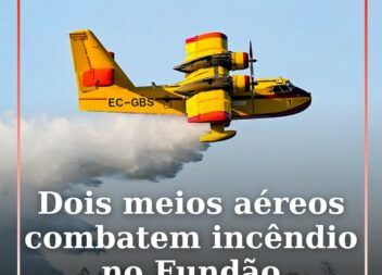 O alerta para o incêndio em zona de povoamento florestal em Janeiro de Cima