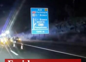 O alerta para um acidente envolvendo dois veiculos ligeiros na A23, km123