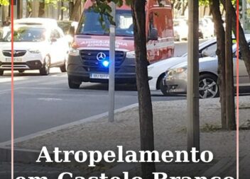 O alerta para um atropelamento na Av. Humberto Delgado, em Castelo Branco