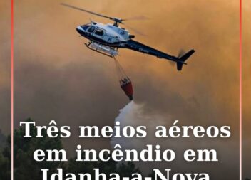 O alerta para um incêndio numa zona agrícola na Senhora da Azenha