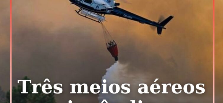 O alerta para um incêndio numa zona agrícola na Senhora da Azenha