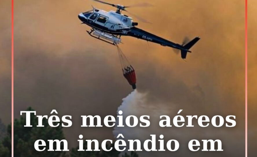 O alerta para um incêndio numa zona agrícola na Senhora da Azenha
