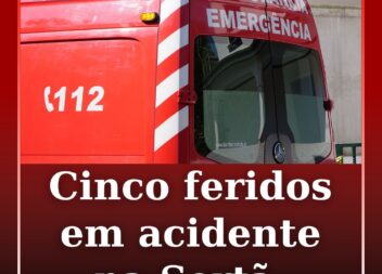 O alerta para uma colisão rodoviária na EM533 em Olival