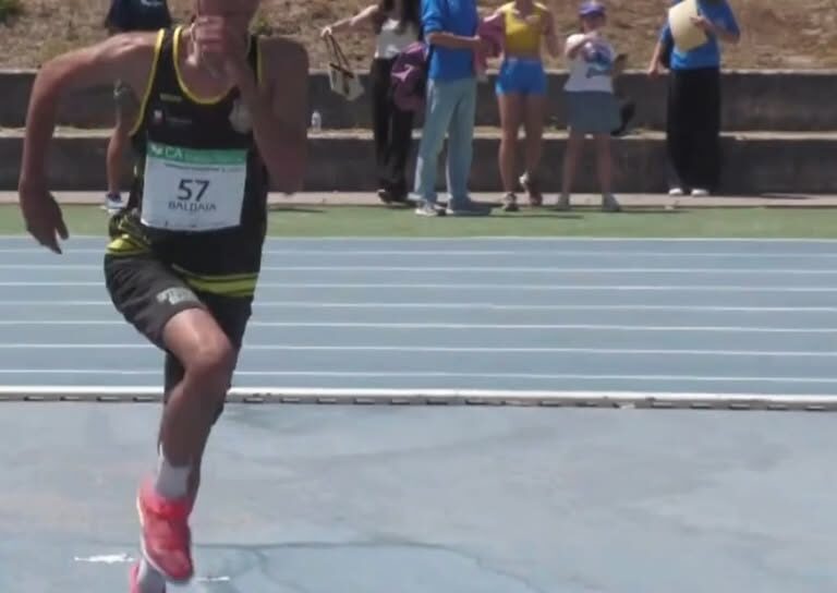 O atleta Luís Baldaia, da Associação do Bairro do Cansado