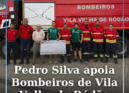 O piloto de ralis Pedro Silva entregou um donativo de 100 euros aos Bombeiros Vo