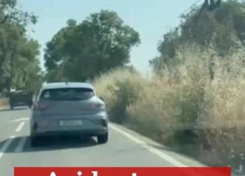 Ocorreu o despiste de um veículo ligeiro de passageiros na Estrada Nacional 233
