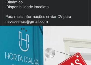 Oferta de emprego disponível na Residencial Horta D'Alva em Castelo Branco