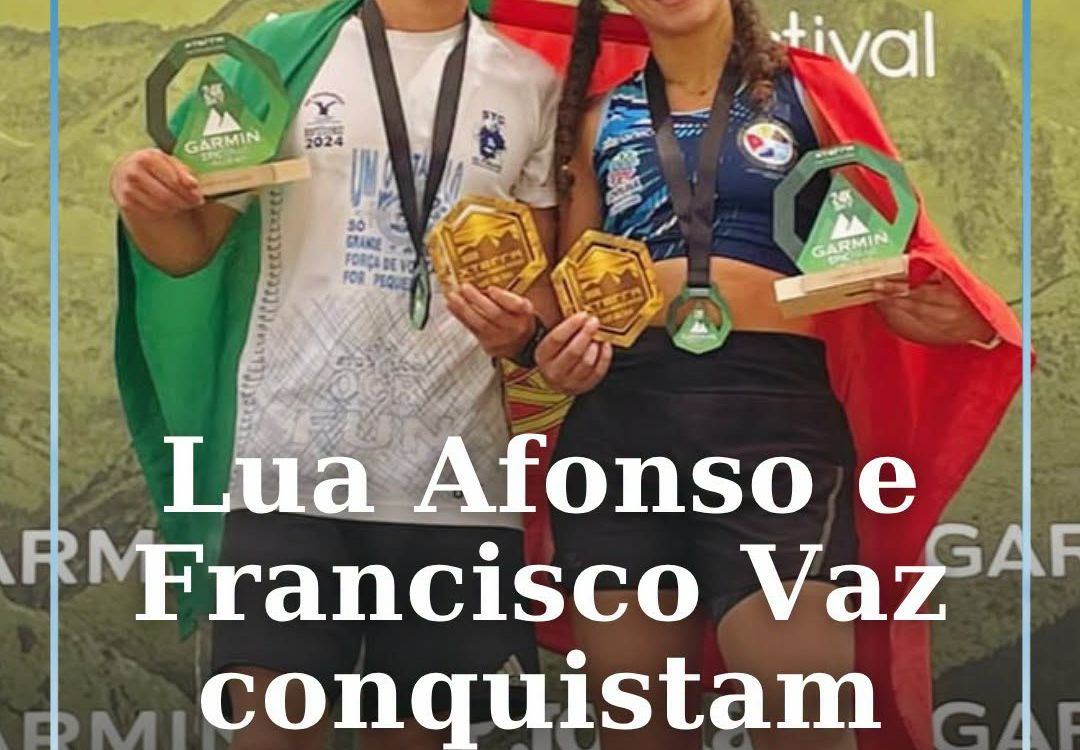 Os atletas Lua Afonso e Francisco Vaz, do Penta Clube da Covilhã