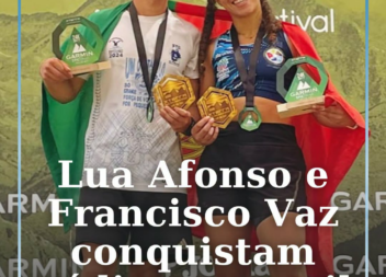 Os atletas Lua Afonso e Francisco Vaz, do Penta Clube da Covilhã