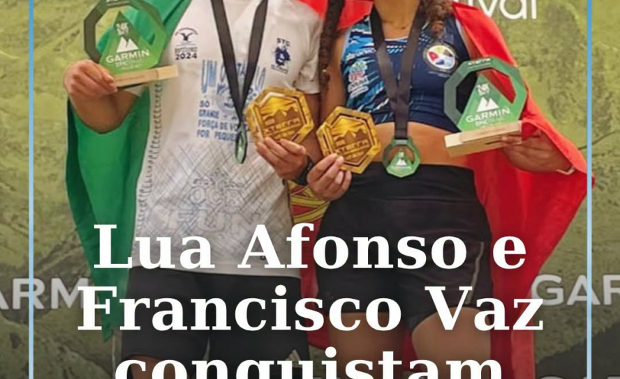 Os atletas Lua Afonso e Francisco Vaz, do Penta Clube da Covilhã