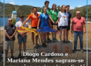 Os nadadores Diogo Cardoso e Mariana Mendes, ambos do Sporting