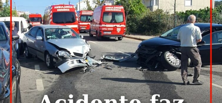 Três pessoas sofreram ferimentos ligeiros na sequência de um acidente rodoviário