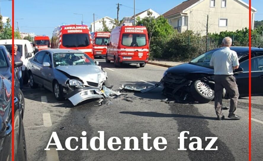 Três pessoas sofreram ferimentos ligeiros na sequência de um acidente rodoviário