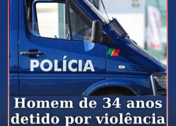 Um homem de 34 anos foi detido pela PSP pelo crime de violência doméstica