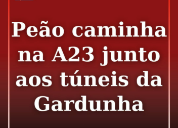 Um homem encontra-se a caminhar no separador central da A23