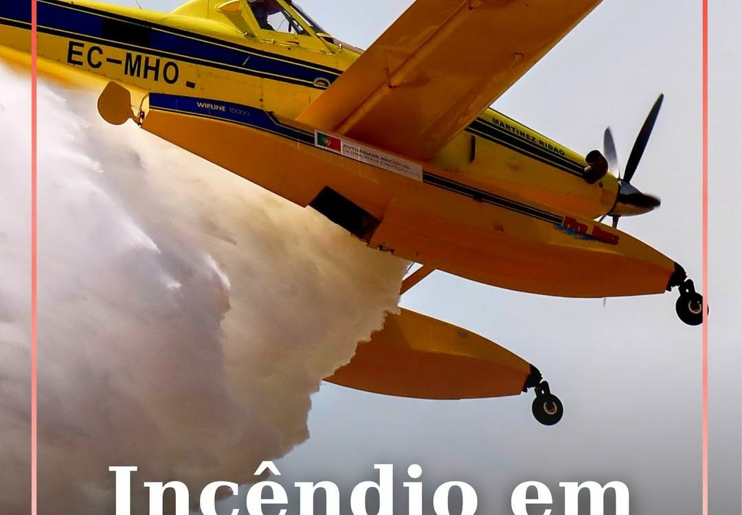 Um incêndio deflagrou na manhã deste sábado, 27 de junho, numa zona agrícola
