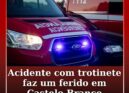Uma pessoa de 61 anos ficou com ferimento ligeiros na sequência de uma colisão e