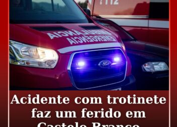 Uma pessoa de 61 anos ficou com ferimento ligeiros na sequência de uma colisão e