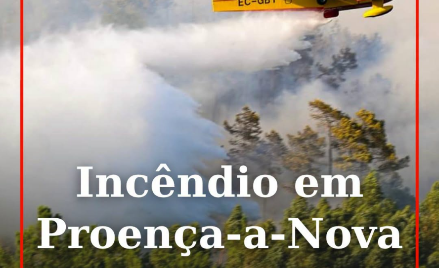 O alerta para o incêndio em zona de mato em Murteirinha, São Pedro do Esteval